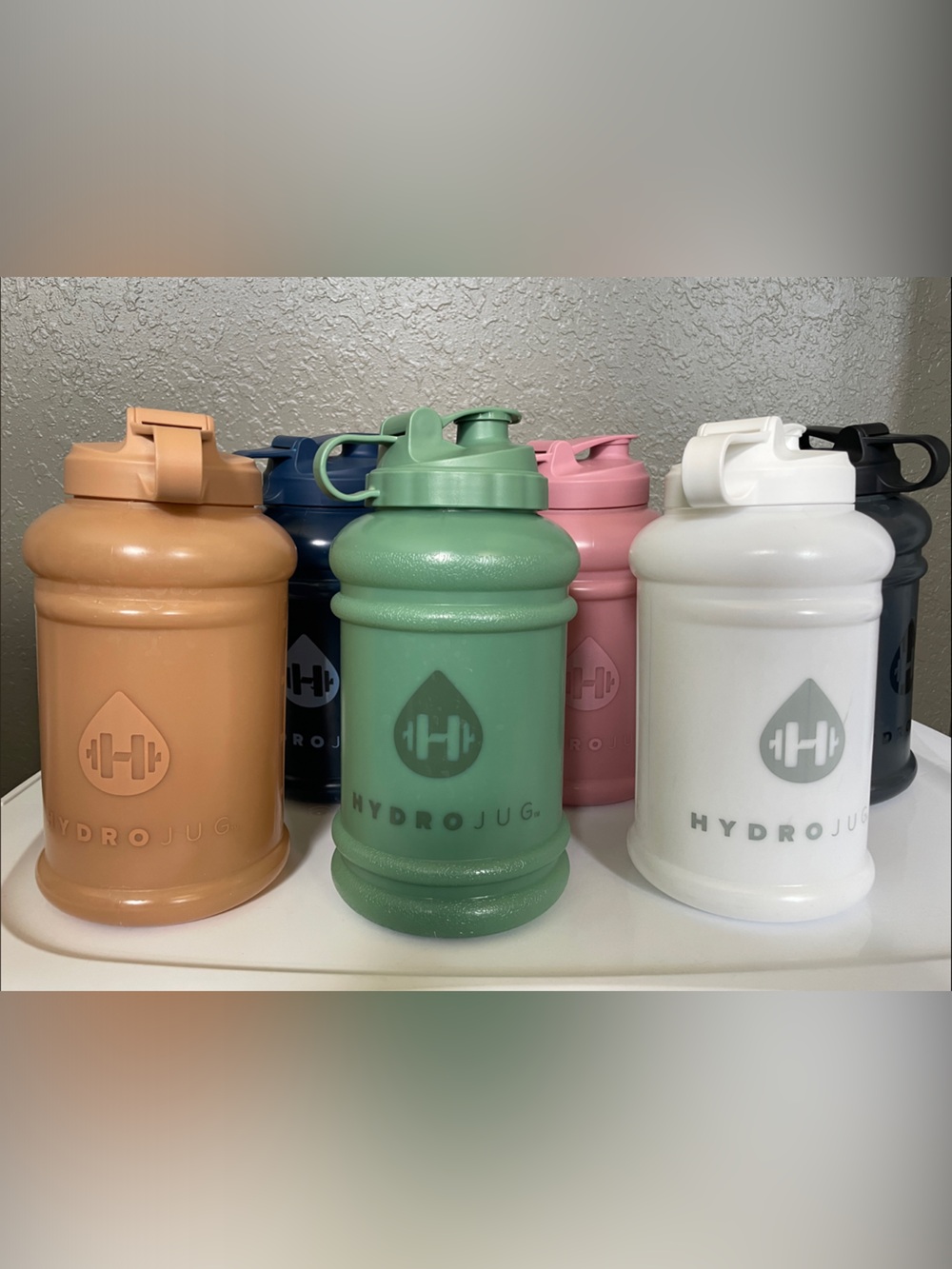 HydroJug 73oz Water Bottle Set of 6 color Green,Peach,Pink,White,Navy & Black.